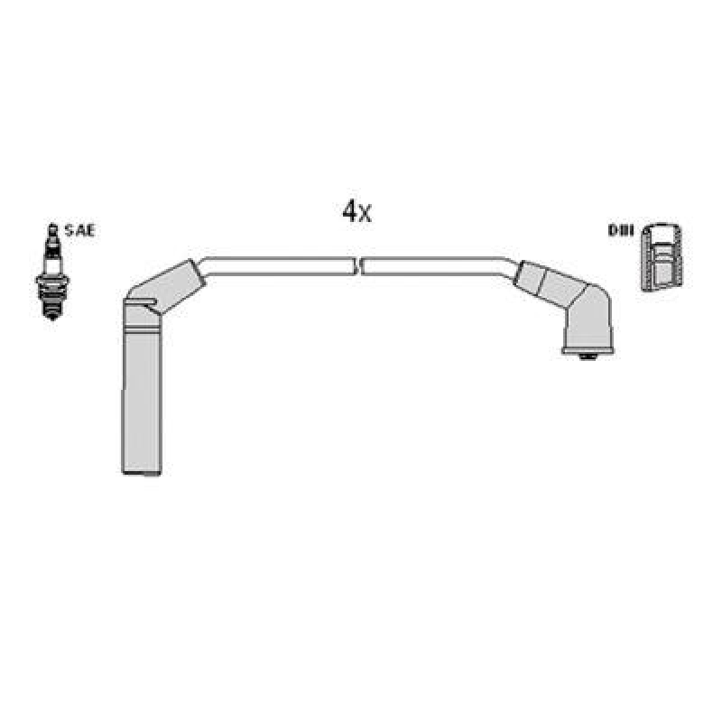 HITACHI 134117 Zündkabelsatz für HYUNDAI u.a.