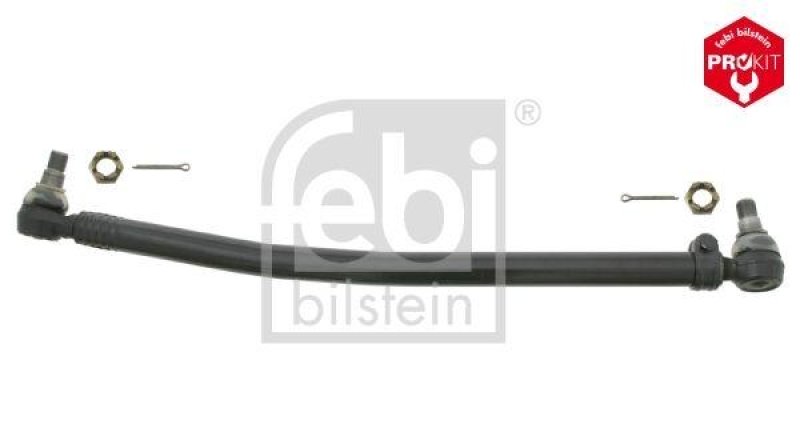 FEBI BILSTEIN 24087 Lenkstange mit Kronenmuttern und Splinten, vom Lenkgetriebe zur 1. Vorderachse für Mercedes-Benz