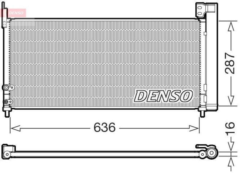 DENSO DCN50122 Kondensator A/C TOYOTA AURIS (E18) 1.8 Hybrid (12-18)