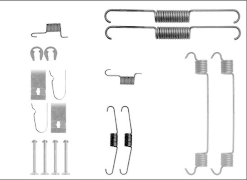 HELLA 8DZ 355 205-881 Zubehörsatz, Bremsbacken für SUZUKI