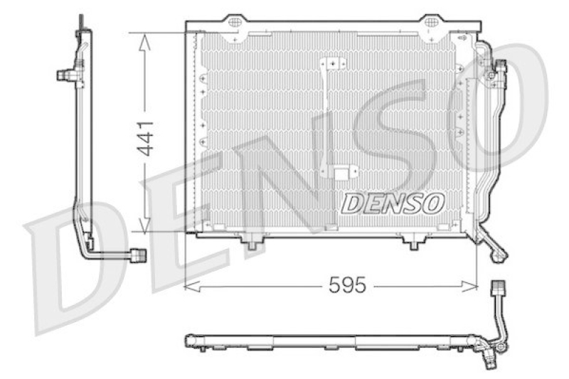 DENSO DCN17012 Kondensator A/C MERCEDES-BENZ C-CLASS Estate (S202) C 220 T CDI (202.193) (1997 - 2001)