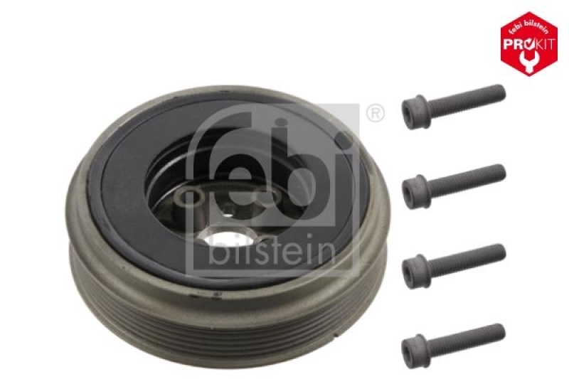 FEBI BILSTEIN 33733 Riemenscheibe (entkoppelt) für Kurbelwelle, mit Schrauben für VW-Audi