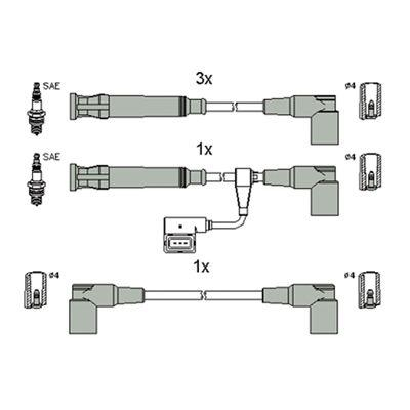 HITACHI 134805 Zündkabelsatz für BMW u.a.