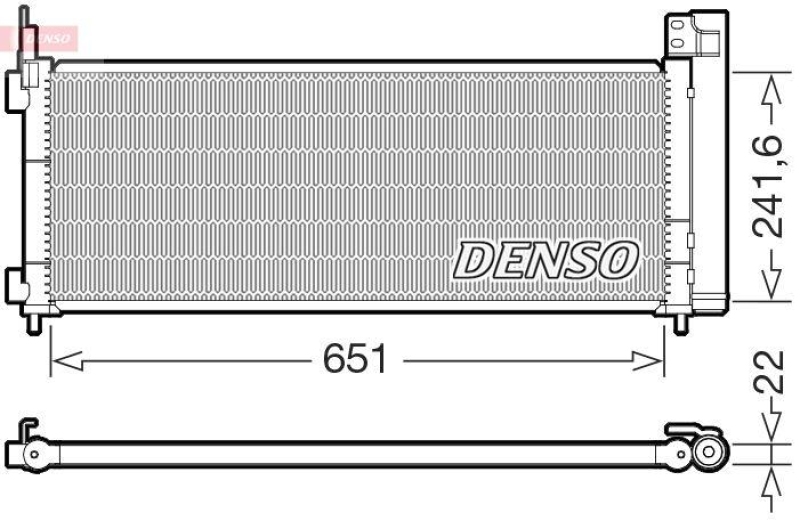 DENSO DCN50123 Kondensator A/C TOYOTA RAV 4 IV 2.5 Hybrid 4WD (15-18)