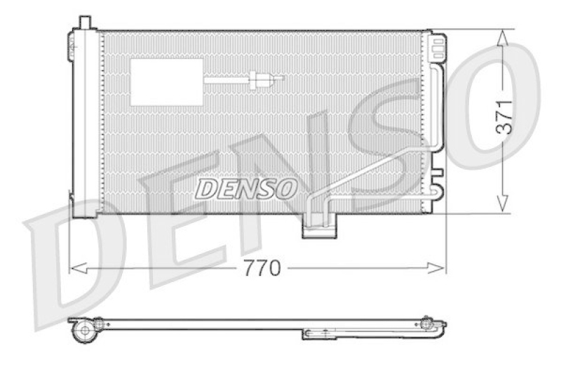 DENSO DCN17015 Kondensator A/C MERCEDES-BENZ C-CLASS (W203) C 180 Kompressor (203.046) (2002 - 2007)