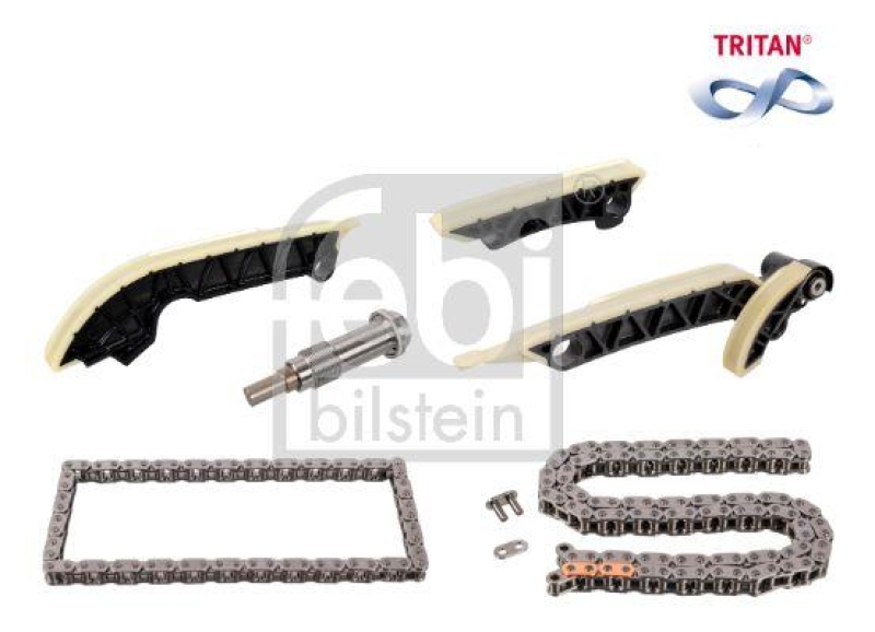 FEBI BILSTEIN 172891 Steuerkettensatz für Nockenwelle, Ölpumpe und Ausgleichswelle, TRITAN®-beschichtet für Mercedes-Benz