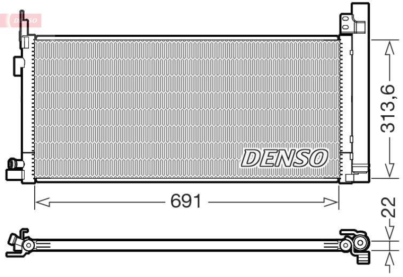 DENSO DCN50124 Kondensator A/C TOYOTA RAV 4 V 2.5 Hybrid (18-)