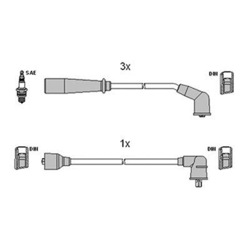 HITACHI 134120 Zündkabelsatz für DAEWOO u.a.