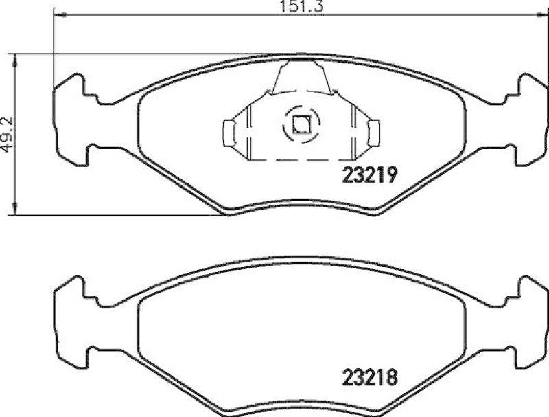 HELLA 8DB 355 008-381 Bremsbelagsatz, Scheibenbremsbelag für FIAT