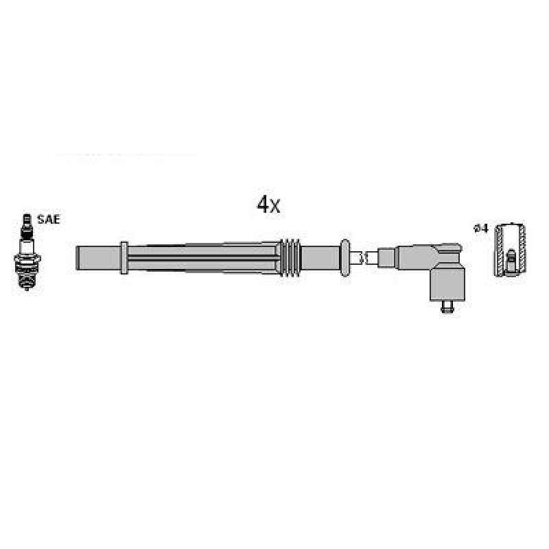 HITACHI 134968 Zündkabelsatz für DACIA u.a.