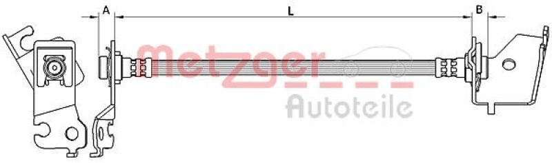 METZGER 4110584 Bremsschlauch für HYUNDAI HA rechts