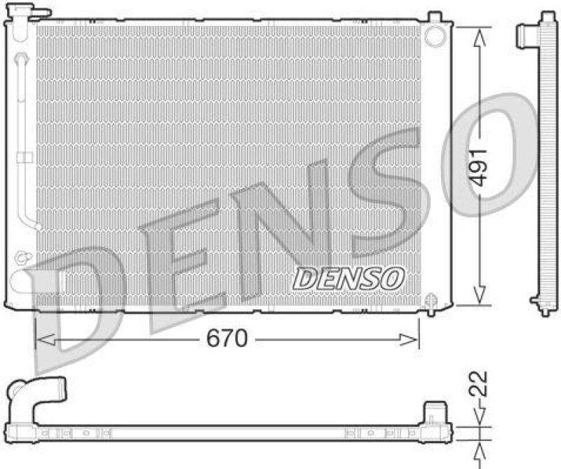 DENSO DRM51011 Kühler LEXUS RX (MHU3_, GSU3_, MCU3_) 300 (2003 - 2008)