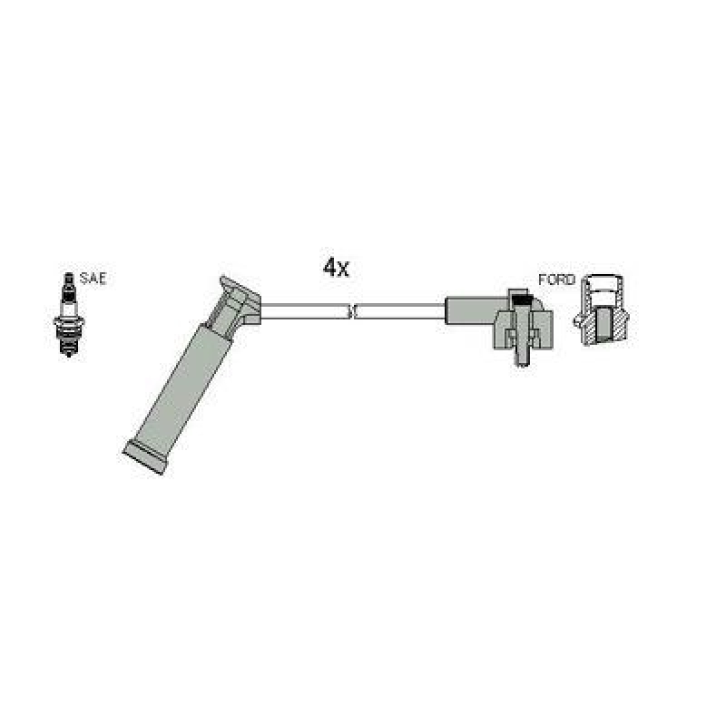 HITACHI 134124 Zündkabelsatz für FORD u.a.