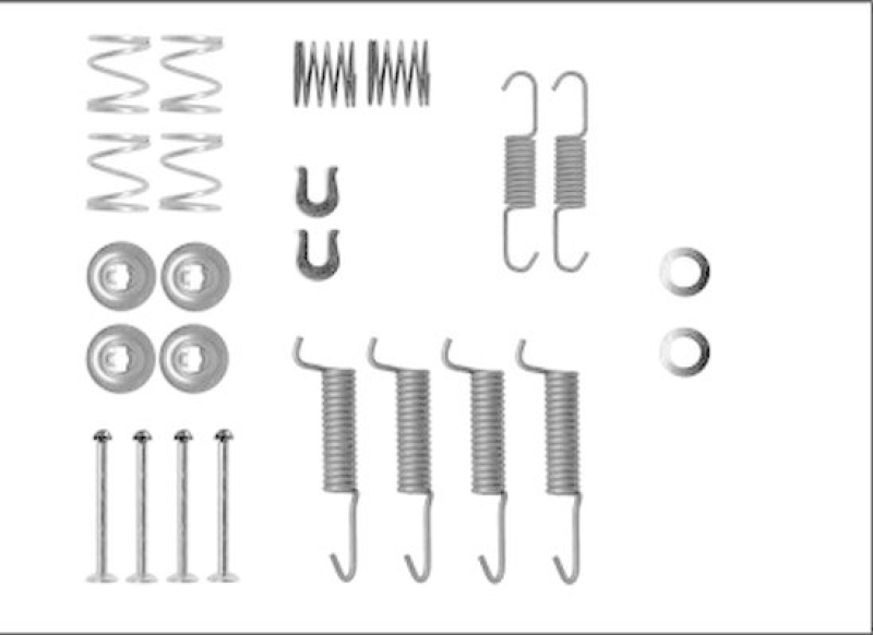 HELLA 8DZ 355 205-971 Zubehörsatz, Bremsbacken für OPEL