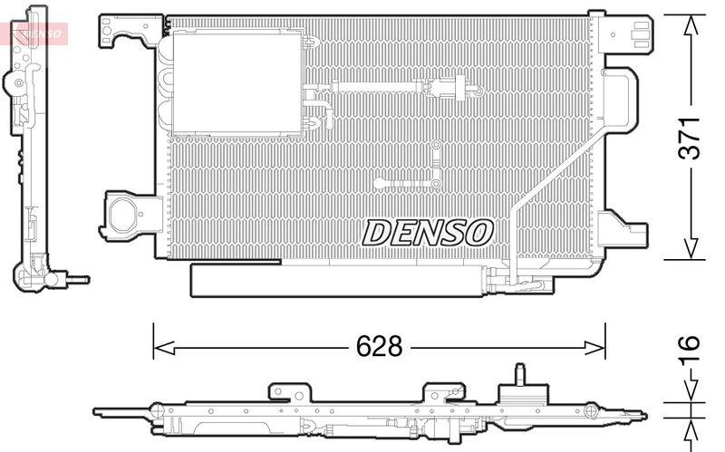 DENSO DCN17024 Kondensator A/C MERCEDES-BENZ C-CLASS (W203) C 200 CDI (203.004) (2000 - 2007)