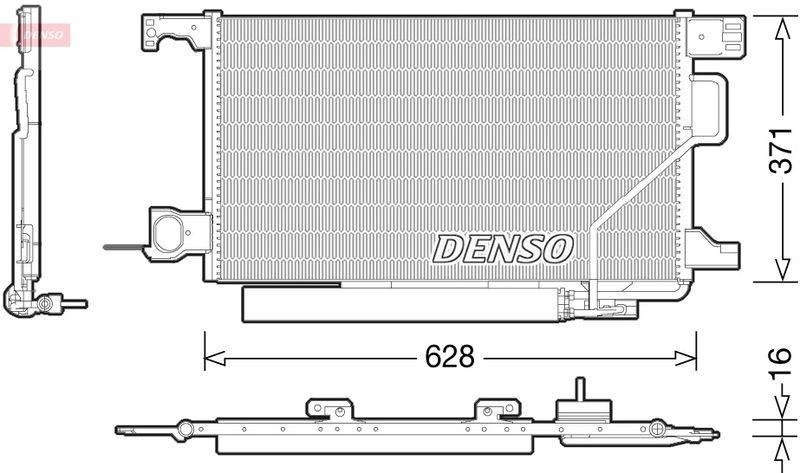 DENSO DCN17026 Kondensator A/C MERCEDES-BENZ C-CLASS (W203) C 180 Kompressor (203.046) (2002 - 2007)