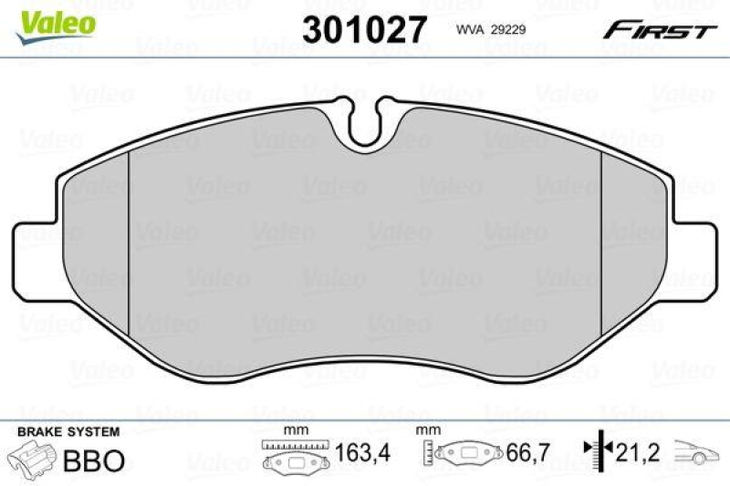 VALEO 301027 SBB-Satz FIRST