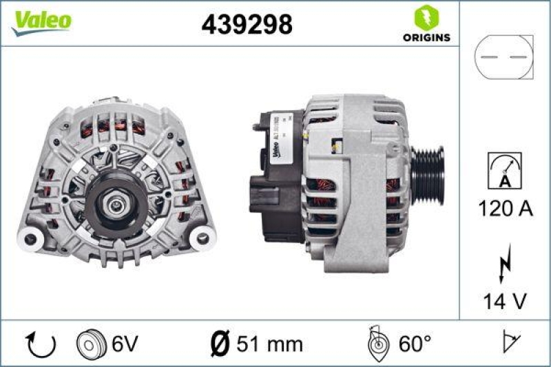 VALEO 439298 Generator Neu - ORIGINS