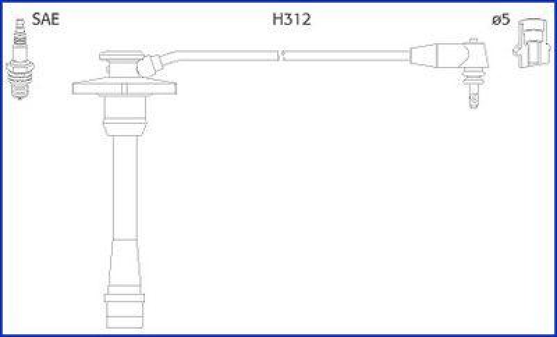 HITACHI 134130 Zündkabelsatz für TOYOTA u.a.