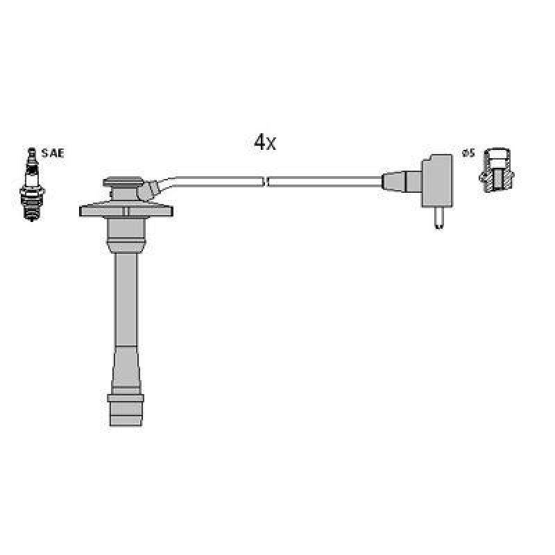 HITACHI 134132 Zündkabelsatz für TOYOTA u.a.