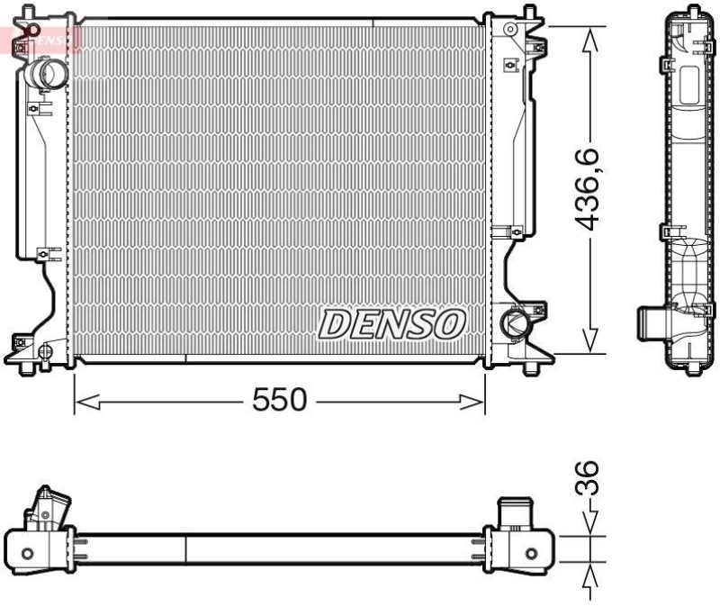 DENSO DRM51014 Kühler TOYOTA RAV 4 IV (_A4_) 2.5 Hybrid 4WD (AVA44_) (15-18)