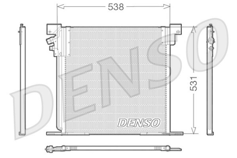 DENSO DCN17030 Kondensator A/C MERCEDES-BENZ V-CLASS (638/2) V 220 CDI (638.294) (1999 - 2003)