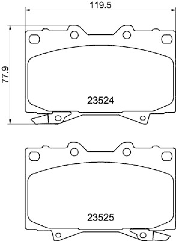 HELLA 8DB 355 009-371 Bremsbelagsatz Scheibenbremse