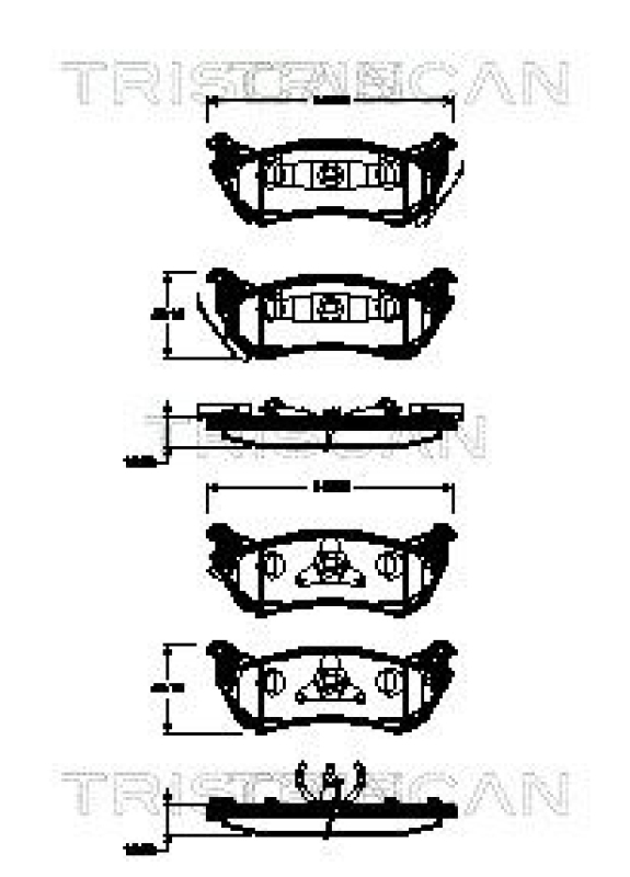 TRISCAN 8110 23033 Bremsbelag Hinten für Mercedes