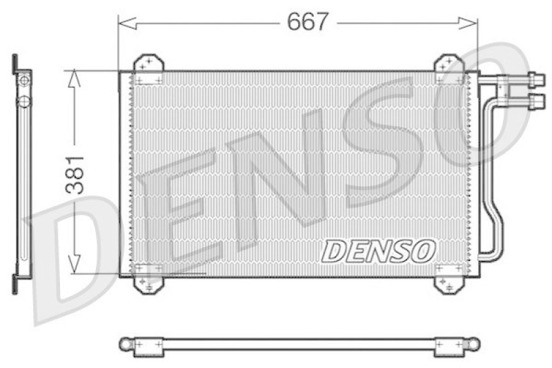 DENSO DCN17055 Kondensator A/C MERCEDES-BENZ SPRINTER 3-t Box (903) 313 CDI (2000 - 2006)