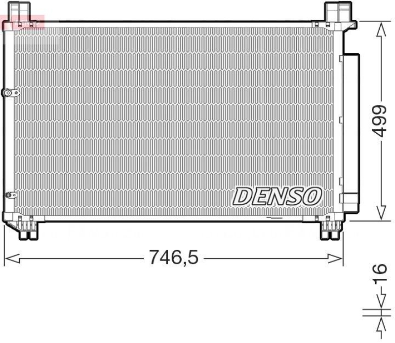 DENSO DCN50131 Kondensator A/C TOYOTA KLUGER / HIGHLANDER III 3.5 AWD (14-)