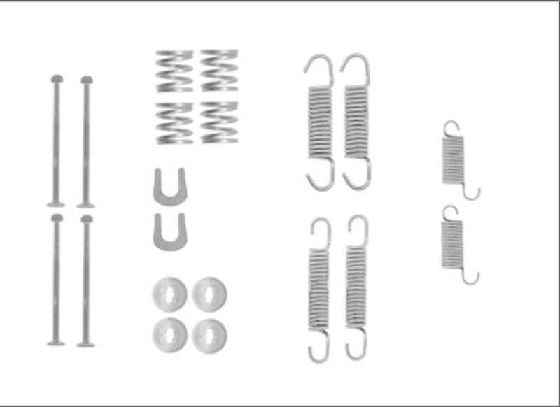 HELLA 8DZ 355 206-041 Zubehörsatz, Bremsbacken für NISSAN