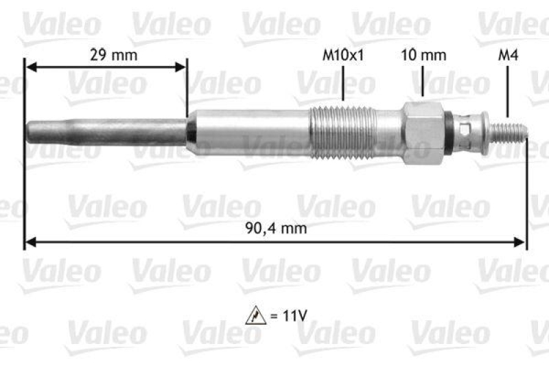 VALEO 345101 Glühkerze NISS Micra, Almera, Kubista