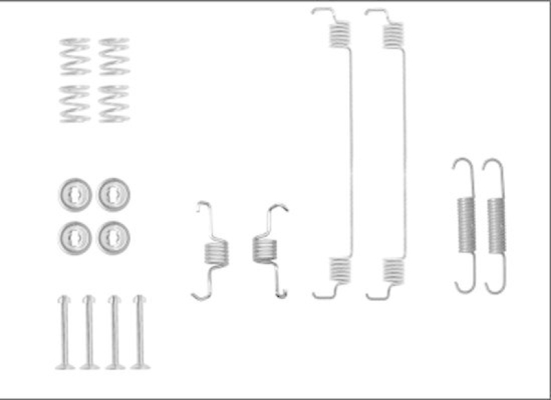 HELLA 8DZ 355 206-051 Zubehörsatz, Bremsbacken für NISSAN