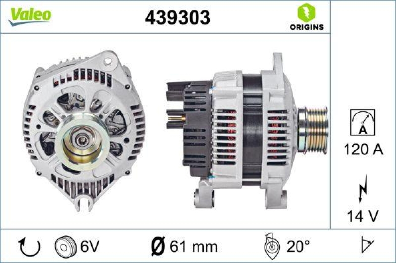 VALEO 439303 Generator Neu - ORIGINS