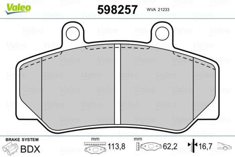 VALEO 598257 SBB-Satz PREMIUM