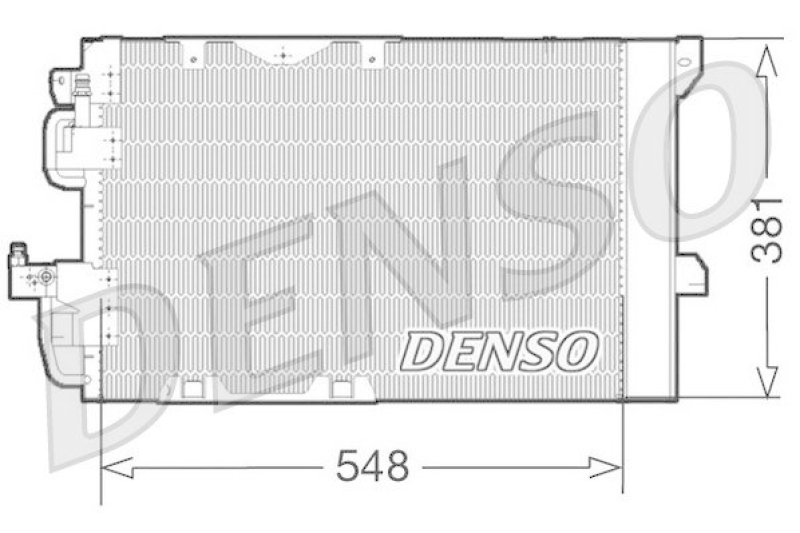 DENSO DCN20005 Kondensator A/C OPEL ASTRA G Hatchback (F48_, F08_) 1.6 16V (1998 - 2005)