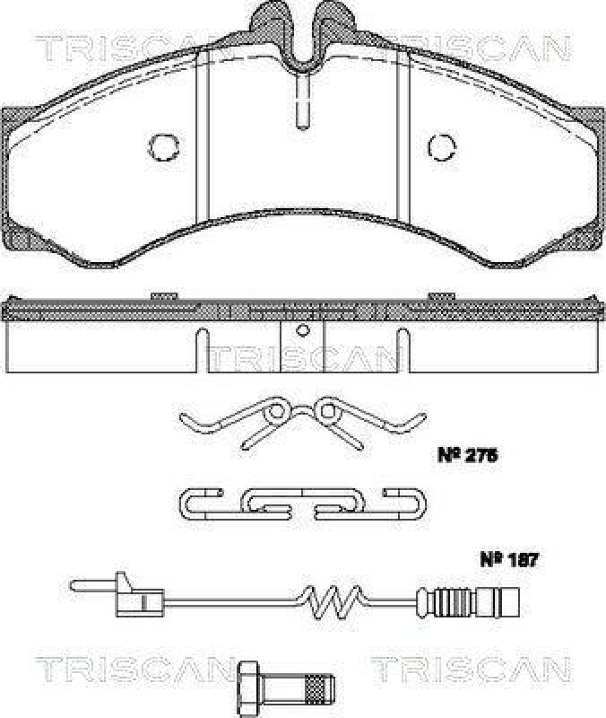 TRISCAN 8110 23037 Bremsbelag Vorne/Hinten für Mercedes Sprinter