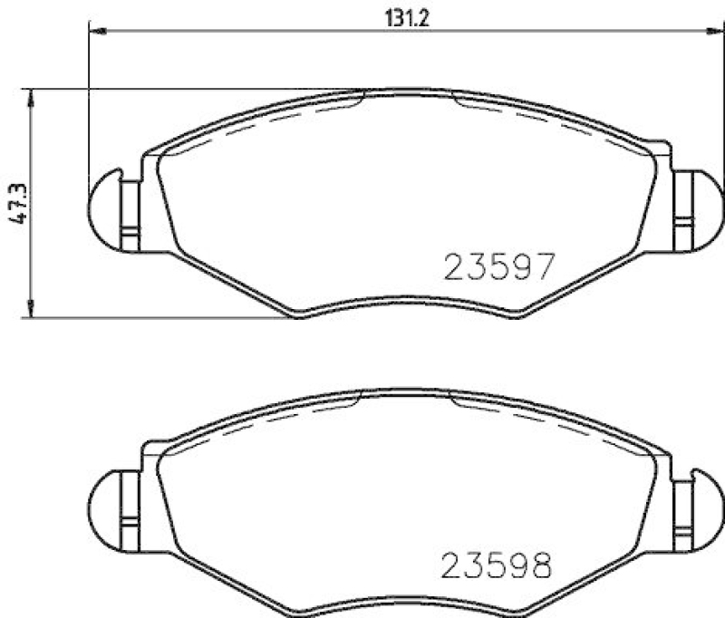 HELLA 8DB 355 009-411 Bremsbelagsatz Scheibenbremse