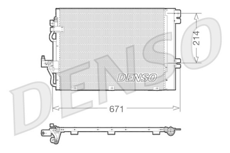 DENSO DCN20009 Kondensator A/C OPEL ZAFIRA B (A05) 1.8 (2005 - )