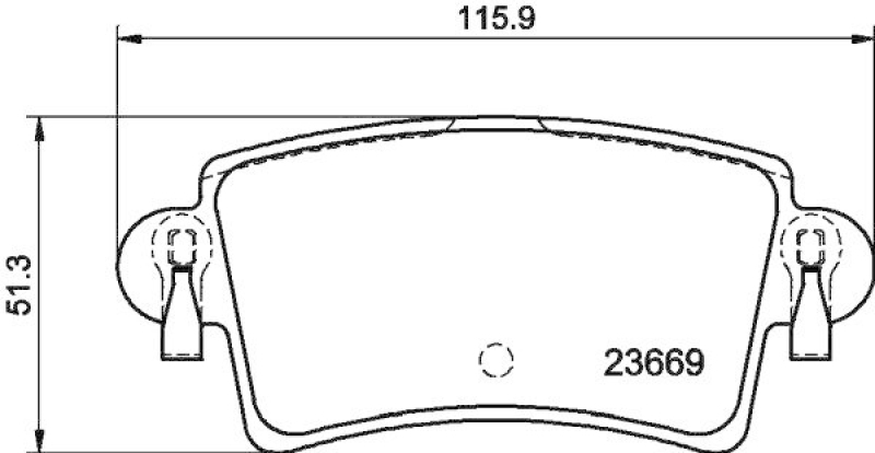 HELLA 8DB 355 009-421 Bremsbelagsatz, Scheibenbremsbelag für RENAULT/OPEL/NISSAN