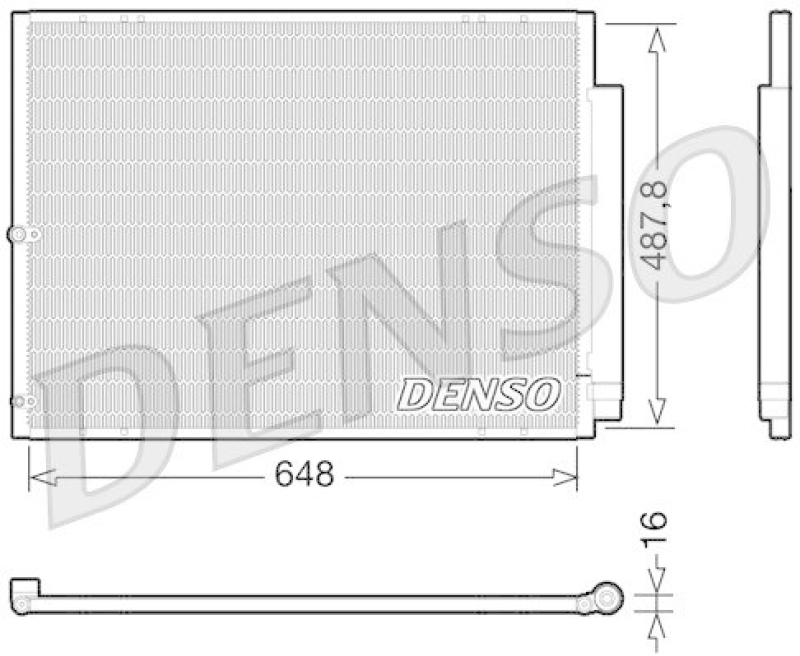 DENSO DCN51001 Kondensator A/C LEXUS RX (MHU3_, GSU3_, MCU3_) 300 (2003 - 2008)