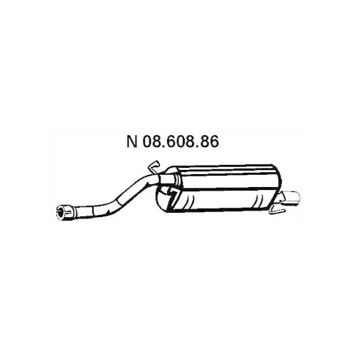 EBERSPÄCHER 08.608.86 Endschalldämpfer 1130mm für Opel