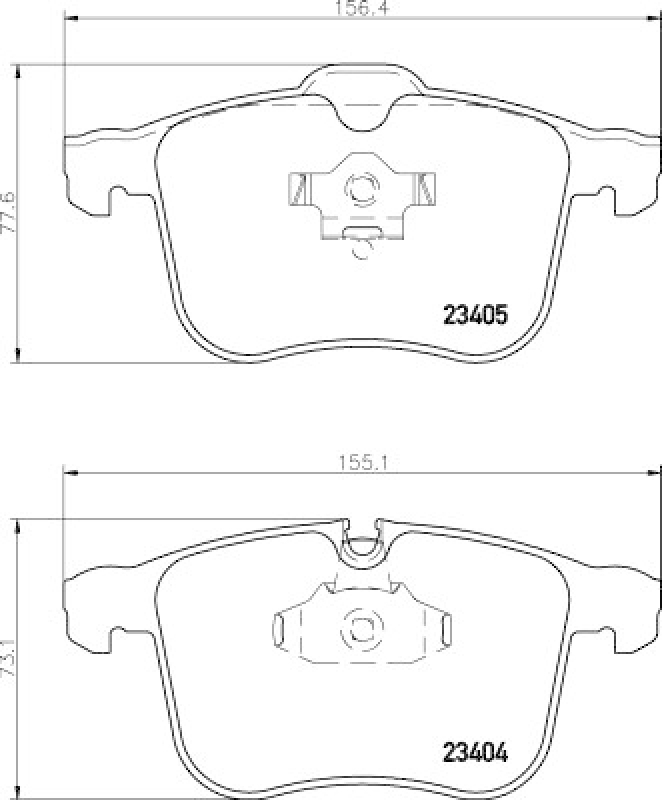 HELLA 8DB 355 009-431 Bremsbelagsatz Scheibenbremse