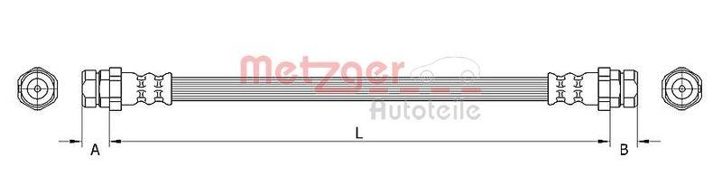 METZGER 4110634 Bremsschlauch für VW HA links/rechts