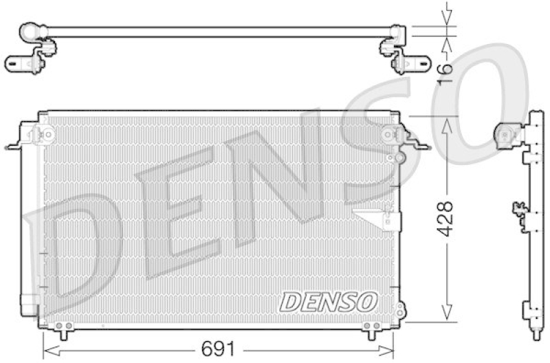 DENSO DCN51008 Kondensator A/C LEXUS LS (UCF30) 430 (2000 - 2006)