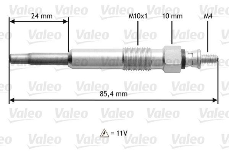 VALEO 345105 Glühkerze RENA Megane, Laguna, Espace