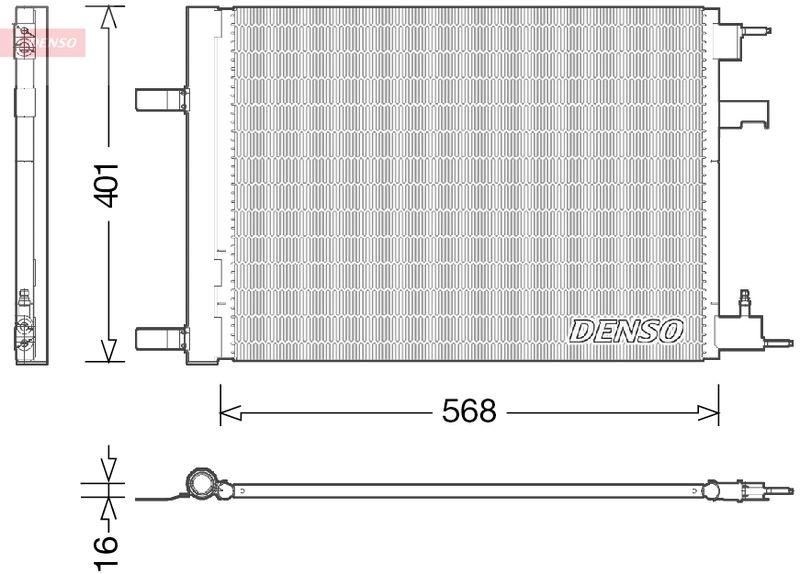DENSO DCN20014 Kondensator A/C OPEL ASTRA J 1.4 (2009 - )