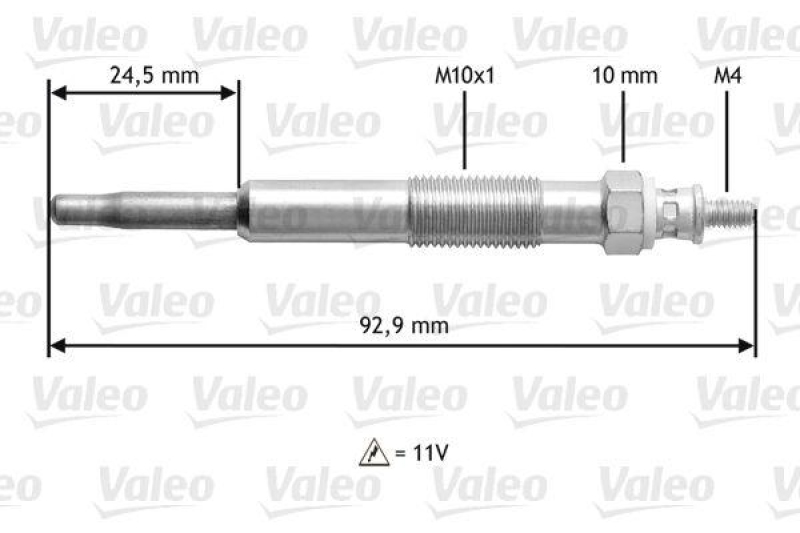 VALEO 345106 Glühkerze RENA Clio, Megane, Kangoo