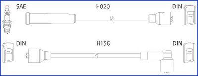 HITACHI 134227 Zündkabelsatz für DAEWOO u.a.