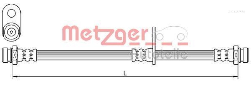 METZGER 4110638 Bremsschlauch für MITSUBISHI HA links/rechts